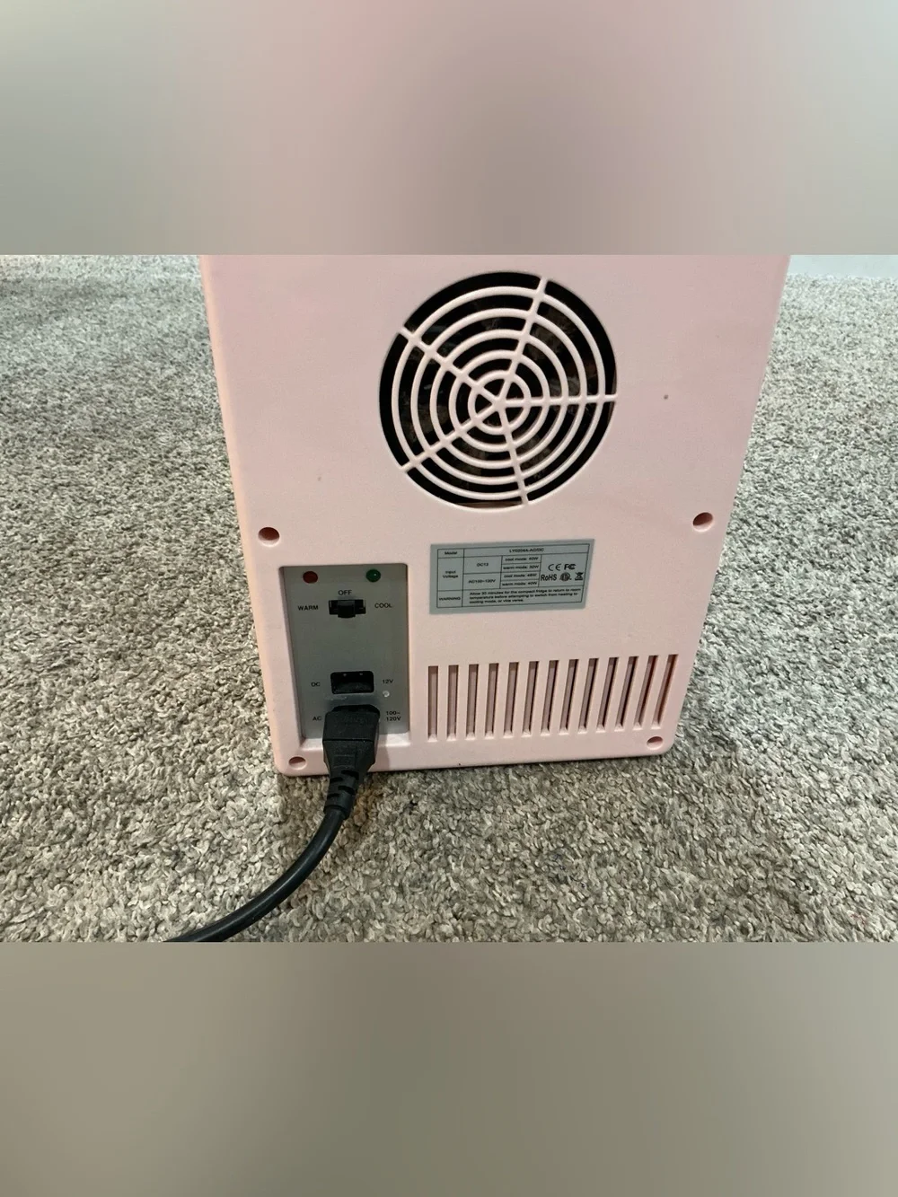 Pink Mini Electronics Cooler/Warmer